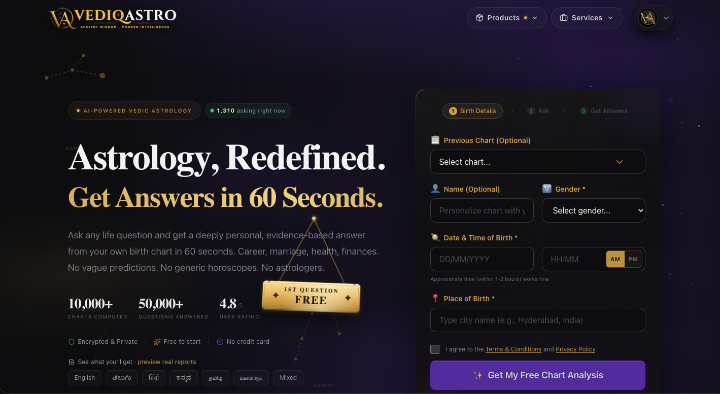 VedIQ Astro AI Vedic astrology