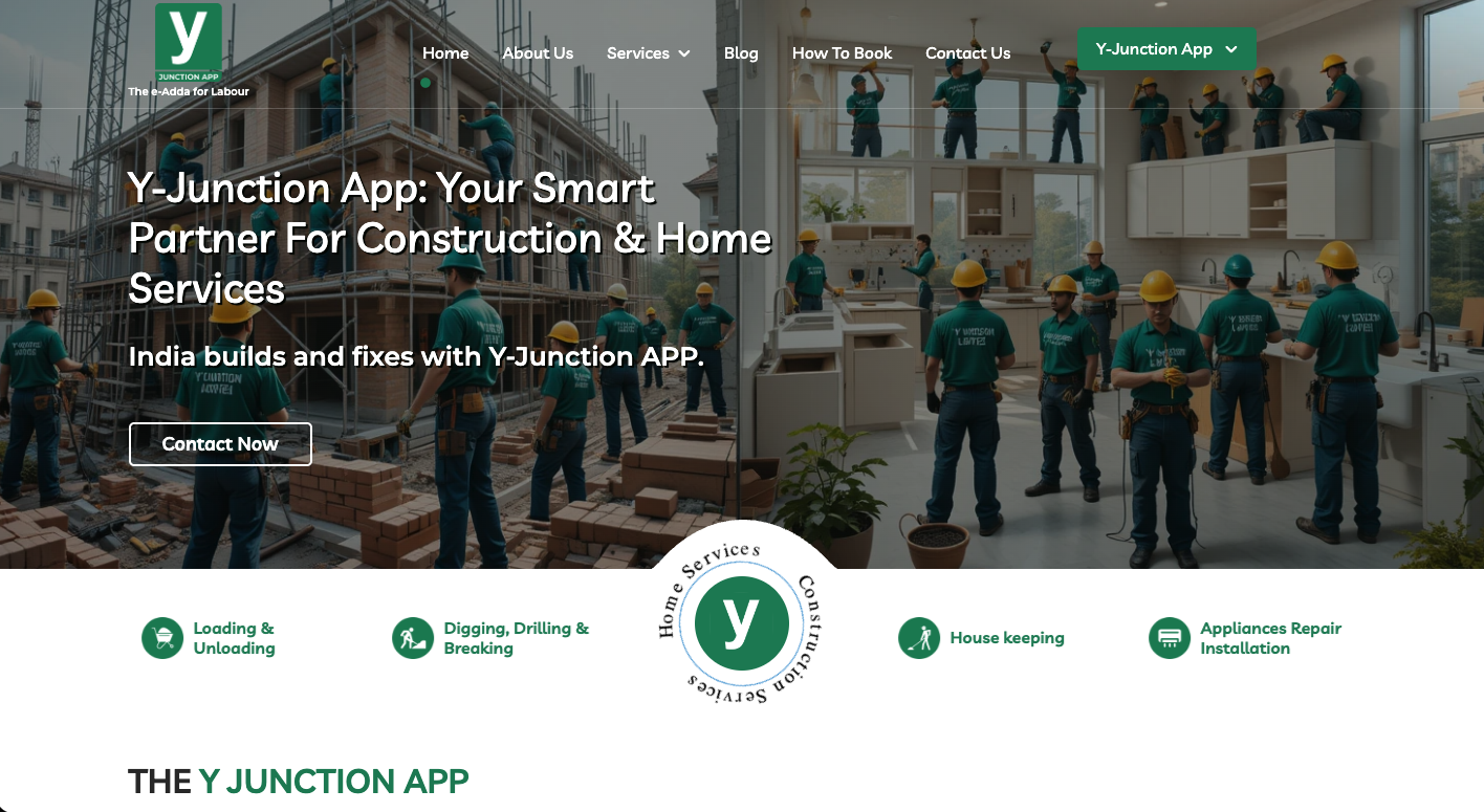 Y-Junction construction and home-services marketplace